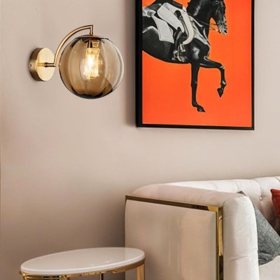 Soluna Modern Ball Glass Wall Sconce Soluna Modern Ball Glass Wall Sconce