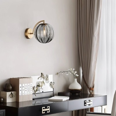 Soluna Modern Ball Glass Wall Sconce Soluna Modern Ball Glass Wall Sconce