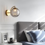 Soluna Modern Ball Glass Wall Sconce