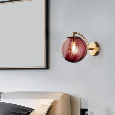Soluna Modern Ball Glass Wall Sconce Soluna Modern Ball Glass Wall Sconce