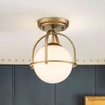 Aurea Vintage Globe Flush Mount Ceiling Light Aurea Vintage Globe Flush Mount Ceiling Light