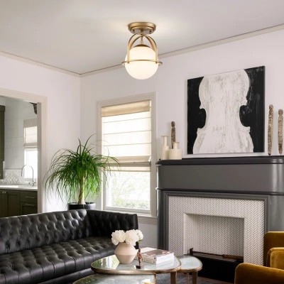 Aurea Vintage Globe Flush Mount Ceiling Light