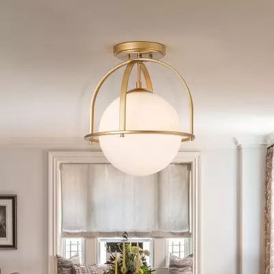 Aurea Vintage Globe Flush Mount Ceiling Light