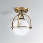 Aurea Vintage Globe Flush Mount Ceiling Light Aurea Vintage Globe Flush Mount Ceiling Light
