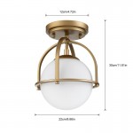 Aurea Vintage Globe Flush Mount Ceiling Light Aurea Vintage Globe Flush Mount Ceiling Light