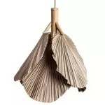 Ethan Coastal Boho Palm Leaves Pendant Light