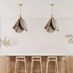 Ethan Coastal Boho Palm Leaves Pendant Light