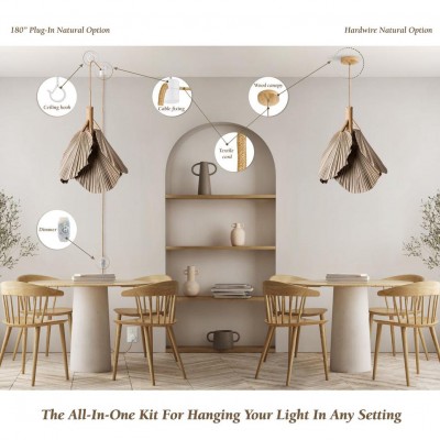 Ethan Coastal Boho Palm Leaves Pendant Light Ethan Coastal Boho Palm Leaves Pendant Light