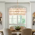AuroraLux Gold-leaf Round Glass Chandelier