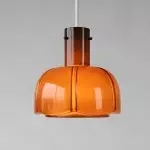 Palak Minimalist Handmade Glass Shade Pendant Light