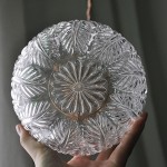 Logana Vintage Feather Texture Glass Globe Pendant Light