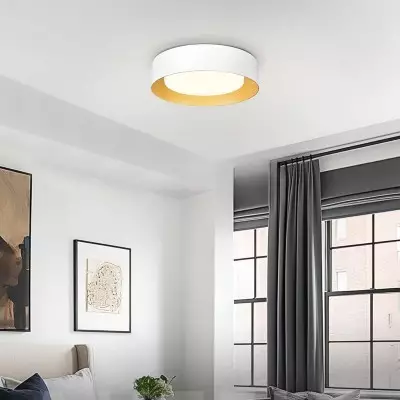 Zenith Nordic Minimalist Metal Round Semi Flush Mount Ceiling Light Zenith Nordic Minimalist Metal Round Semi Flush Mount Ceiling Light
