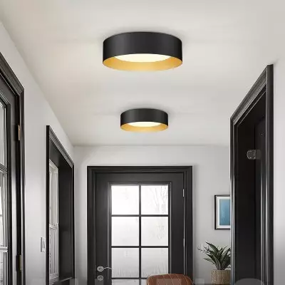 Zenith Nordic Minimalist Metal Round Semi Flush Mount Ceiling Light Zenith Nordic Minimalist Metal Round Semi Flush Mount Ceiling Light