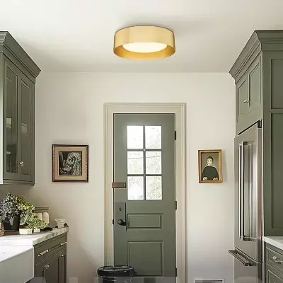 Zenith Nordic Minimalist Metal Round Semi Flush Mount Ceiling Light Zenith Nordic Minimalist Metal Round Semi Flush Mount Ceiling Light