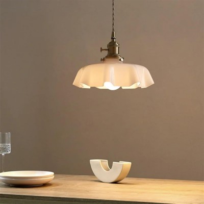 Jovianth French Cream Flower Single Pendant Light Jovianth French Cream Flower Single Pendant Light