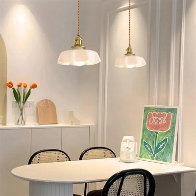 Jovianth French Cream Flower Single Pendant Light Jovianth French Cream Flower Single Pendant Light