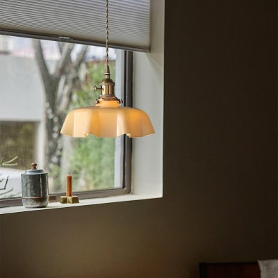 Jovianth French Cream Flower Single Pendant Light Jovianth French Cream Flower Single Pendant Light