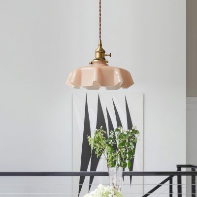 Jovianth French Cream Flower Single Pendant Light Jovianth French Cream Flower Single Pendant Light