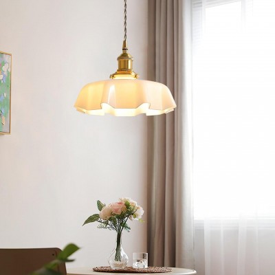 Jovianth French Cream Flower Single Pendant Light Jovianth French Cream Flower Single Pendant Light
