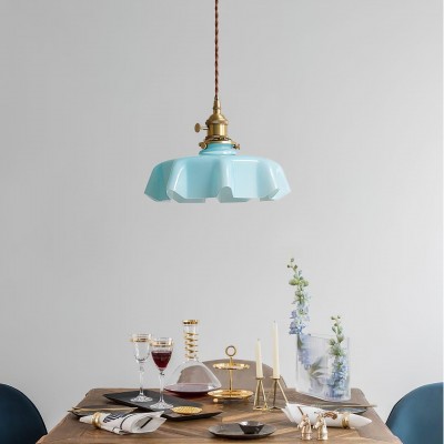 Jovianth French Cream Flower Single Pendant Light Jovianth French Cream Flower Single Pendant Light