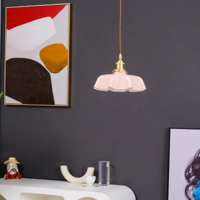 Jovianth French Cream Flower Single Pendant Light Jovianth French Cream Flower Single Pendant Light