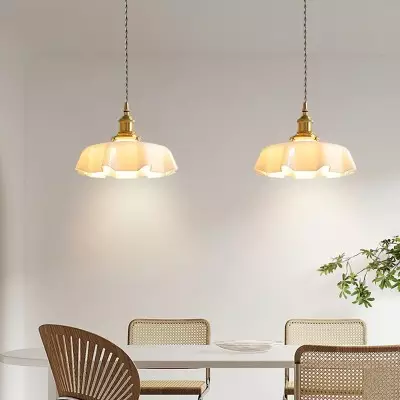 Jovianth French Cream Flower Single Pendant Light Jovianth French Cream Flower Single Pendant Light