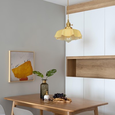 Jovianth French Cream Flower Single Pendant Light Jovianth French Cream Flower Single Pendant Light