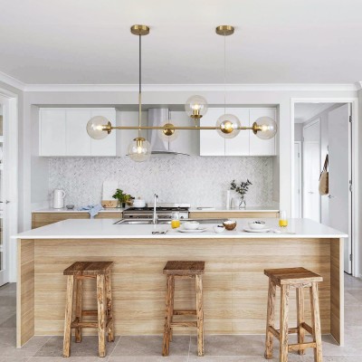 Celestina 6 Light Linear Glass Orb Pendant Light Celestina 6 Light Linear Glass Orb Pendant Light