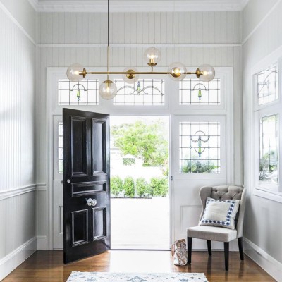 Celestina 6 Light Linear Glass Orb Pendant Light Celestina 6 Light Linear Glass Orb Pendant Light