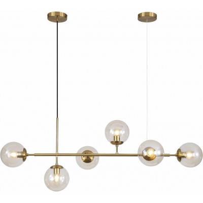 Celestina 6 Light Linear Glass Orb Pendant Light Celestina 6 Light Linear Glass Orb Pendant Light