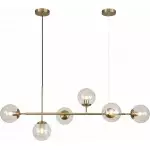 Celestina 6 Light Linear Glass Orb Pendant Light