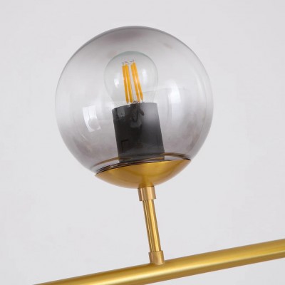 Celestina 6 Light Linear Glass Orb Pendant Light Celestina 6 Light Linear Glass Orb Pendant Light