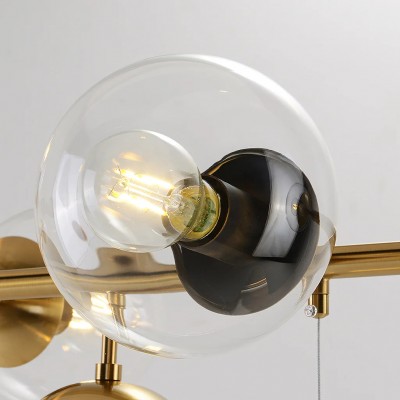 Celestina 6 Light Linear Glass Orb Pendant Light Celestina 6 Light Linear Glass Orb Pendant Light