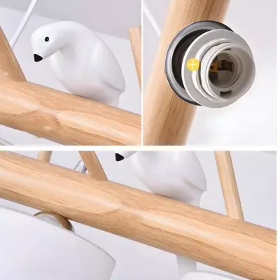 Bird Wooden Chandelier