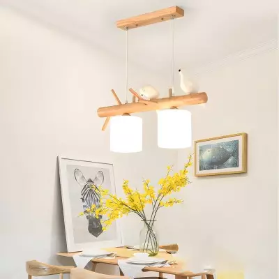 Bird Wooden Chandelier