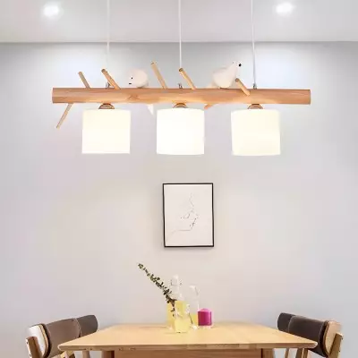 Bird Wooden Chandelier