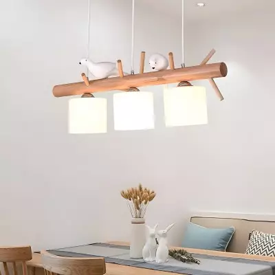 Bird Wooden Chandelier