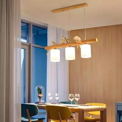 Bird Wooden Chandelier