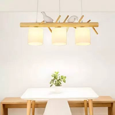 Bird Wooden Chandelier