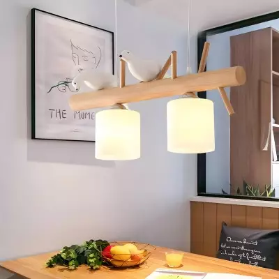 Bird Wooden Chandelier