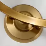 Solstice Brushed Brass Crystal Ribbed Glass Wall Sconce