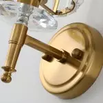 Solstice Brushed Brass Crystal Ribbed Glass Wall Sconce