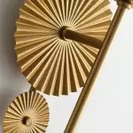 Solstice Brushed Brass Crystal Ribbed Glass Wall Sconce