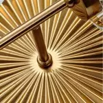 Solstice Brushed Brass Crystal Ribbed Glass Wall Sconce