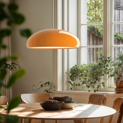 Radiara Minimalist Color Metal Bowl Pendant Light Radiara Minimalist Color Metal Bowl Pendant Light