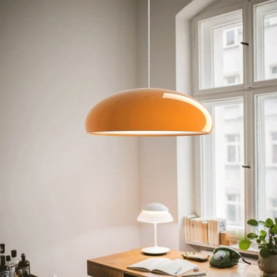 Radiara Minimalist Color Metal Bowl Pendant Light Radiara Minimalist Color Metal Bowl Pendant Light