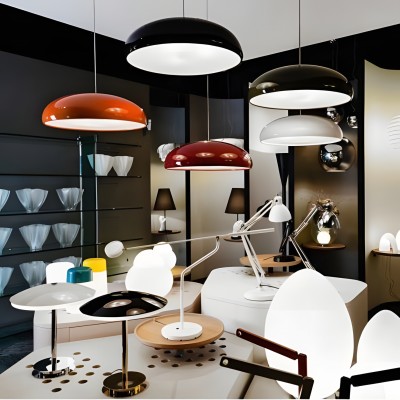 Radiara Minimalist Color Metal Bowl Pendant Light Radiara Minimalist Color Metal Bowl Pendant Light