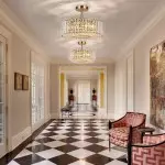 Ryxar Round Ribbed Crystal Semi Flush Mount Light