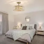 Ryxar Round Ribbed Crystal Semi Flush Mount Light