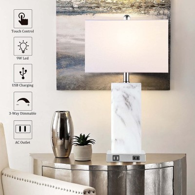 Lirwen Coastal Style Tall Rectangular Ceramic Lamp